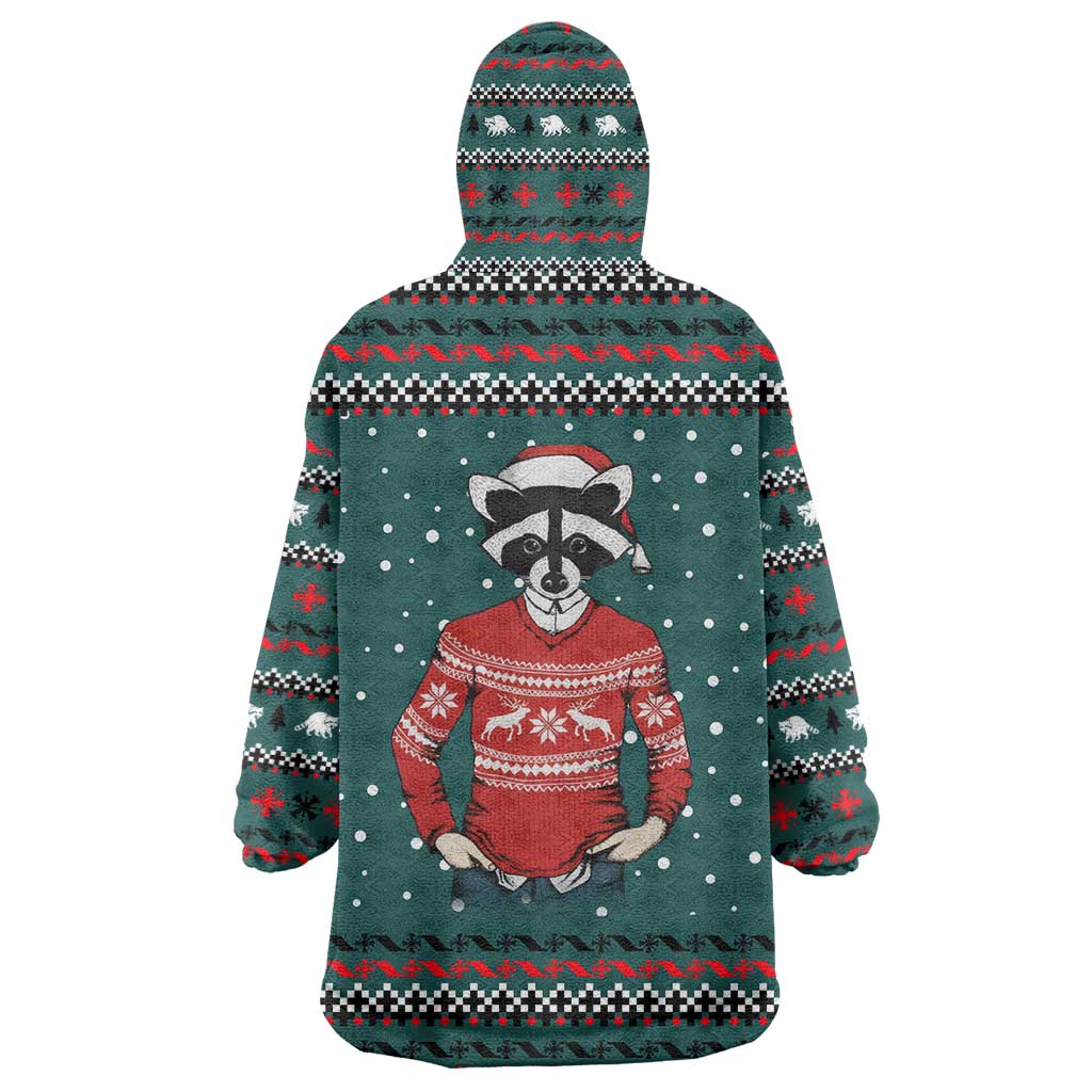 A Trashy Christmas Wearable Blanket Hoodie Xmas Holiday Patterns - Wonder Print Shop