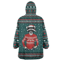 A Trashy Christmas Wearable Blanket Hoodie Xmas Holiday Patterns - Wonder Print Shop