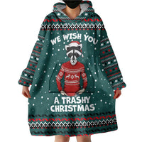 A Trashy Christmas Wearable Blanket Hoodie Xmas Holiday Patterns - Wonder Print Shop