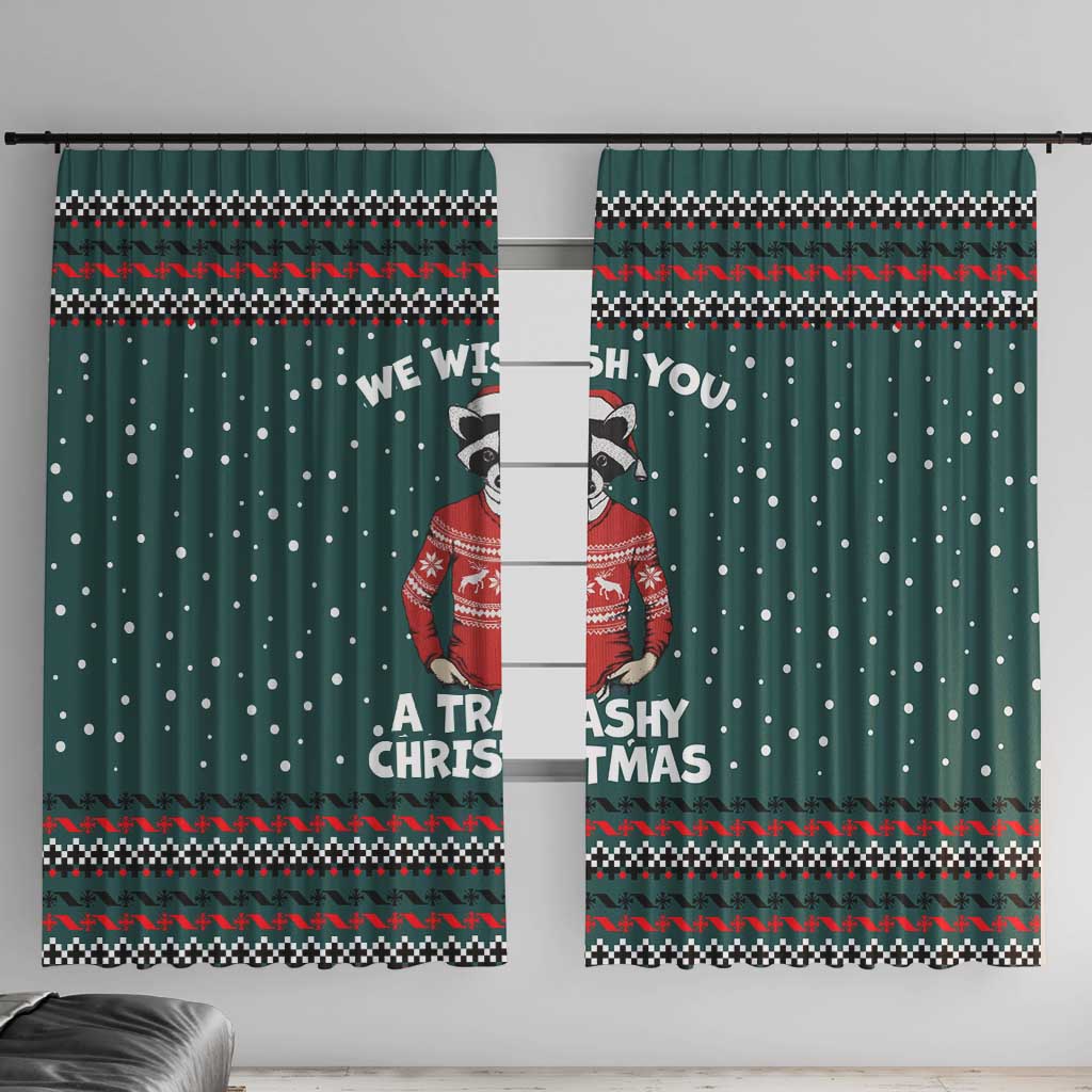 A Trashy Christmas Window Curtain Xmas Holiday Patterns - Wonder Print Shop