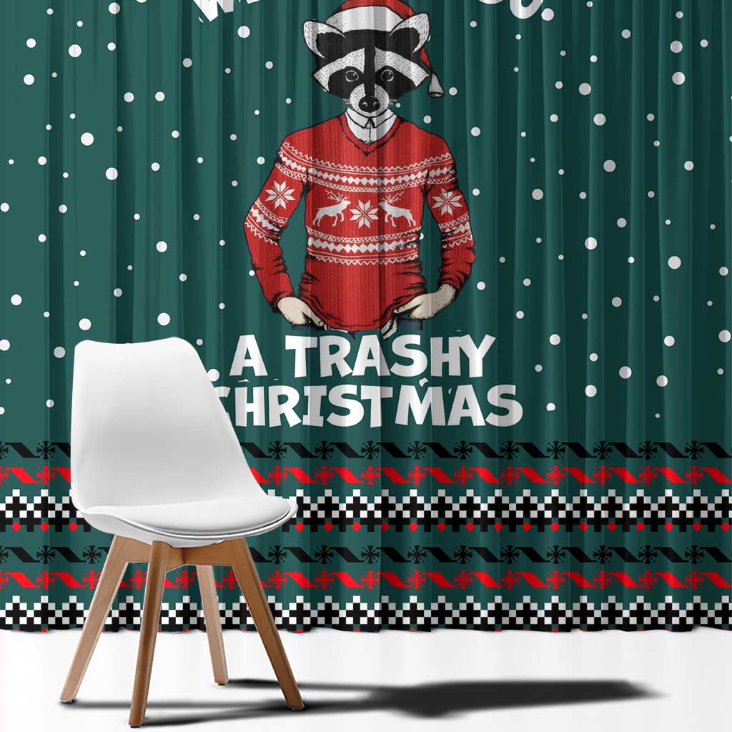 A Trashy Christmas Window Curtain Xmas Holiday Patterns - Wonder Print Shop
