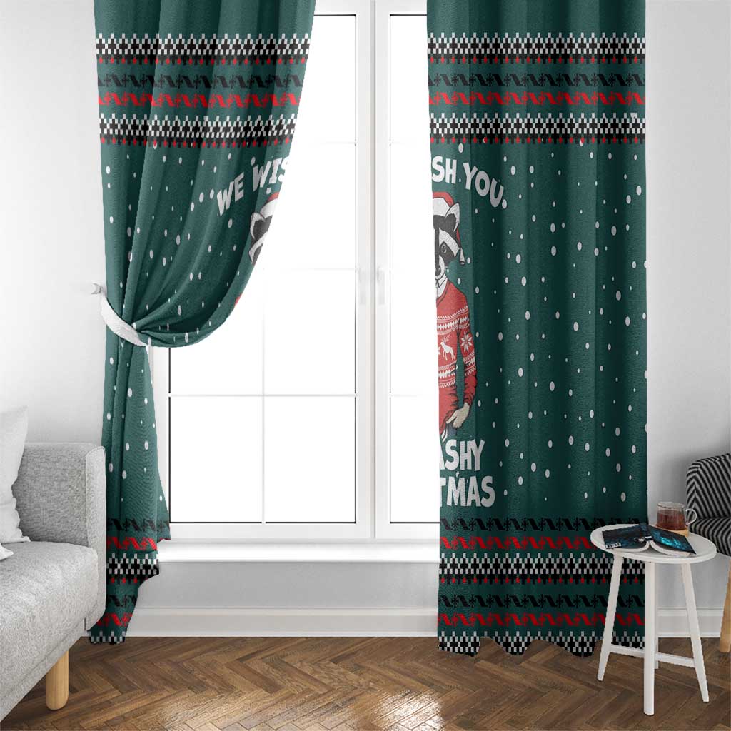 A Trashy Christmas Window Curtain Xmas Holiday Patterns - Wonder Print Shop