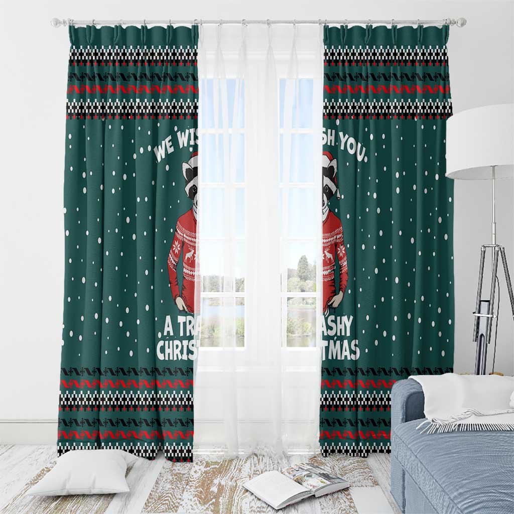 A Trashy Christmas Window Curtain Xmas Holiday Patterns - Wonder Print Shop