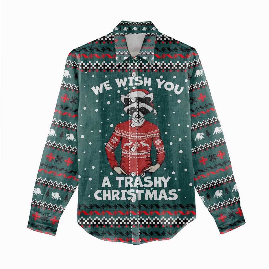 A Trashy Christmas Women Casual Shirt Xmas Holiday Patterns - Wonder Print Shop