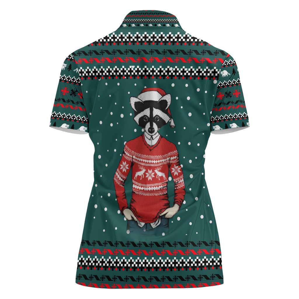 A Trashy Christmas Women Polo Shirt Xmas Holiday Patterns - Wonder Print Shop