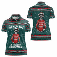 A Trashy Christmas Women Polo Shirt Xmas Holiday Patterns - Wonder Print Shop