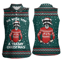 A Trashy Christmas Women Sleeveless Polo Shirt Xmas Holiday Patterns - Wonder Print Shop