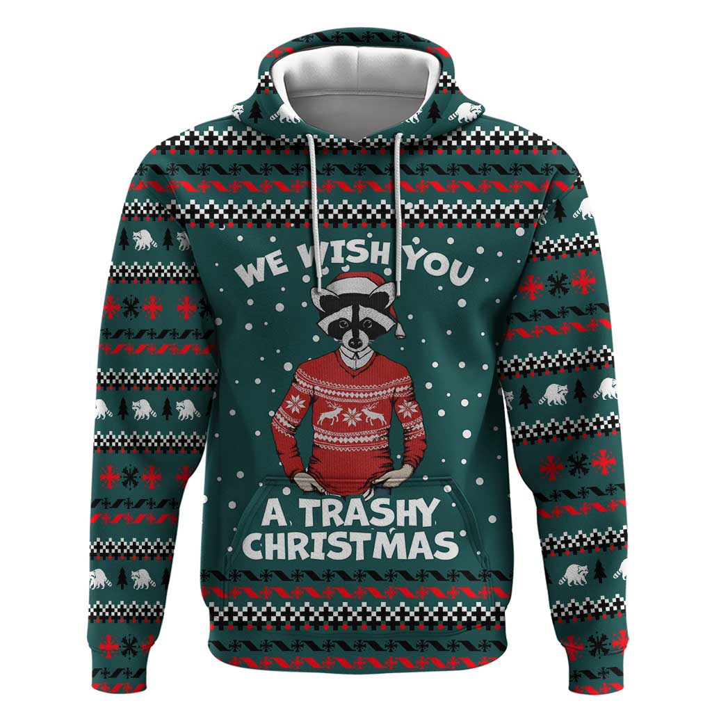 A Trashy Christmas Zip Hoodie Xmas Holiday Patterns - Wonder Print Shop