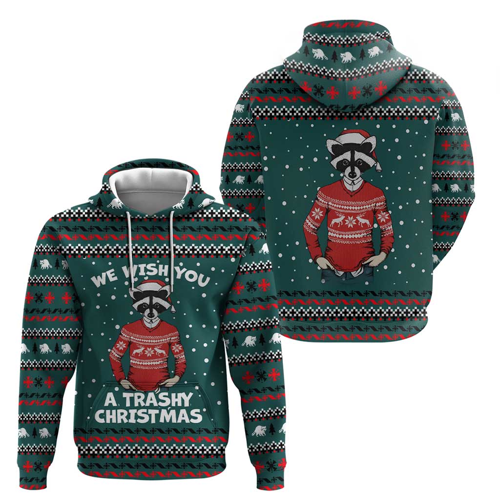 A Trashy Christmas Zip Hoodie Xmas Holiday Patterns - Wonder Print Shop
