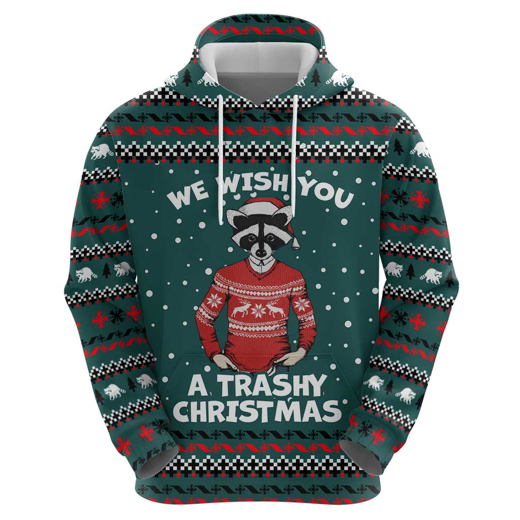 A Trashy Christmas Zip Hoodie Xmas Holiday Patterns - Wonder Print Shop