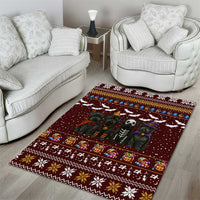 Affenpinscher Dog Halloween Christmas Area Rug Xmas Holiday Patterns - Wonder Print Shop