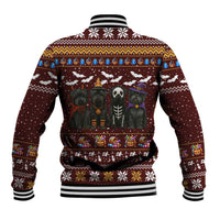 Affenpinscher Dog Halloween Christmas Baseball Jacket Xmas Holiday Patterns - Wonder Print Shop