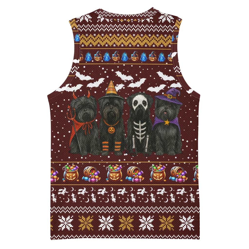 Affenpinscher Dog Halloween Christmas Basketball Jersey Xmas Holiday Patterns - Wonder Print Shop