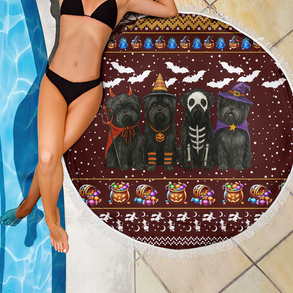Affenpinscher Dog Halloween Christmas Beach Blanket Xmas Holiday Patterns - Wonder Print Shop