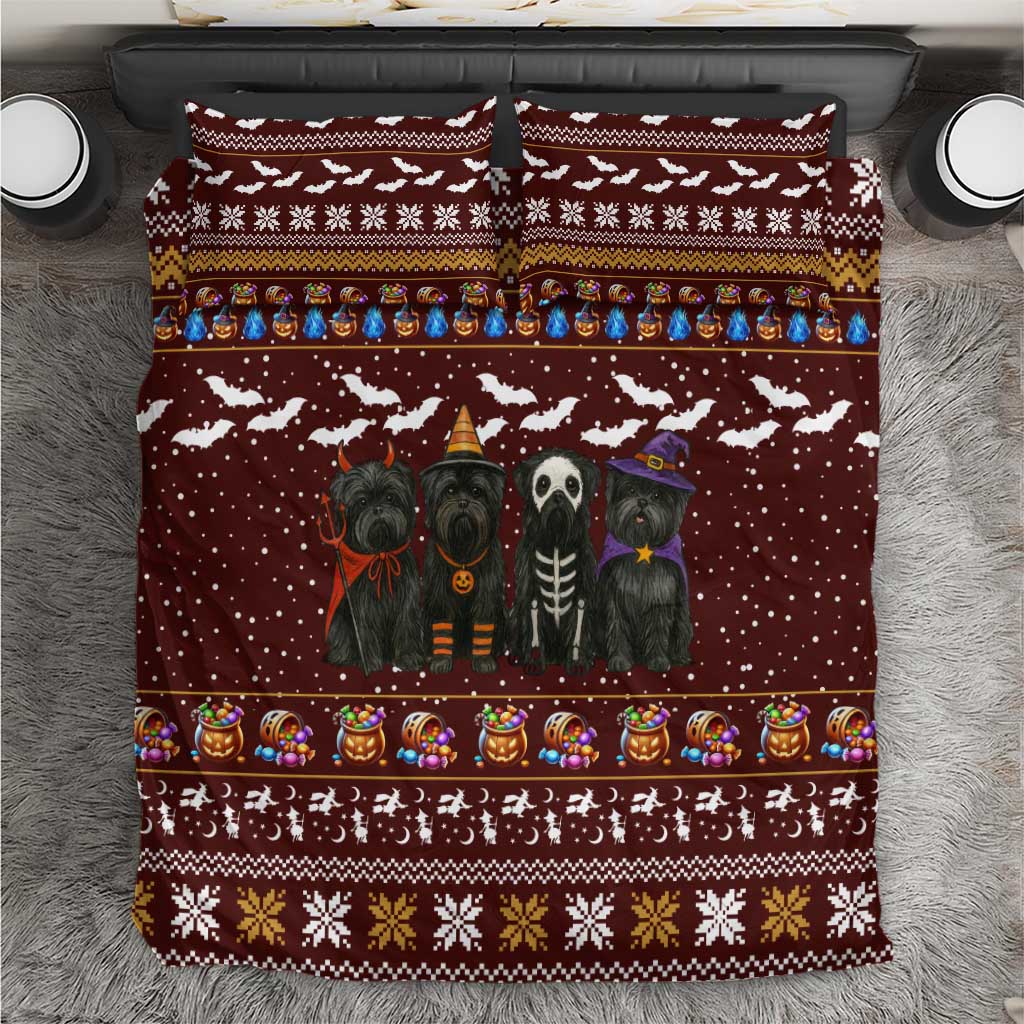 Affenpinscher Dog Halloween Christmas Bedding Set Xmas Holiday Patterns - Wonder Print Shop