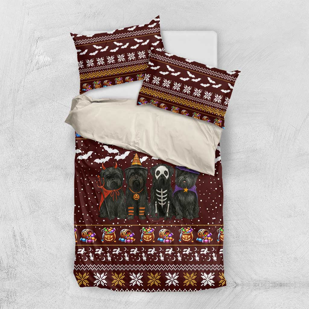 Affenpinscher Dog Halloween Christmas Bedding Set Xmas Holiday Patterns - Wonder Print Shop