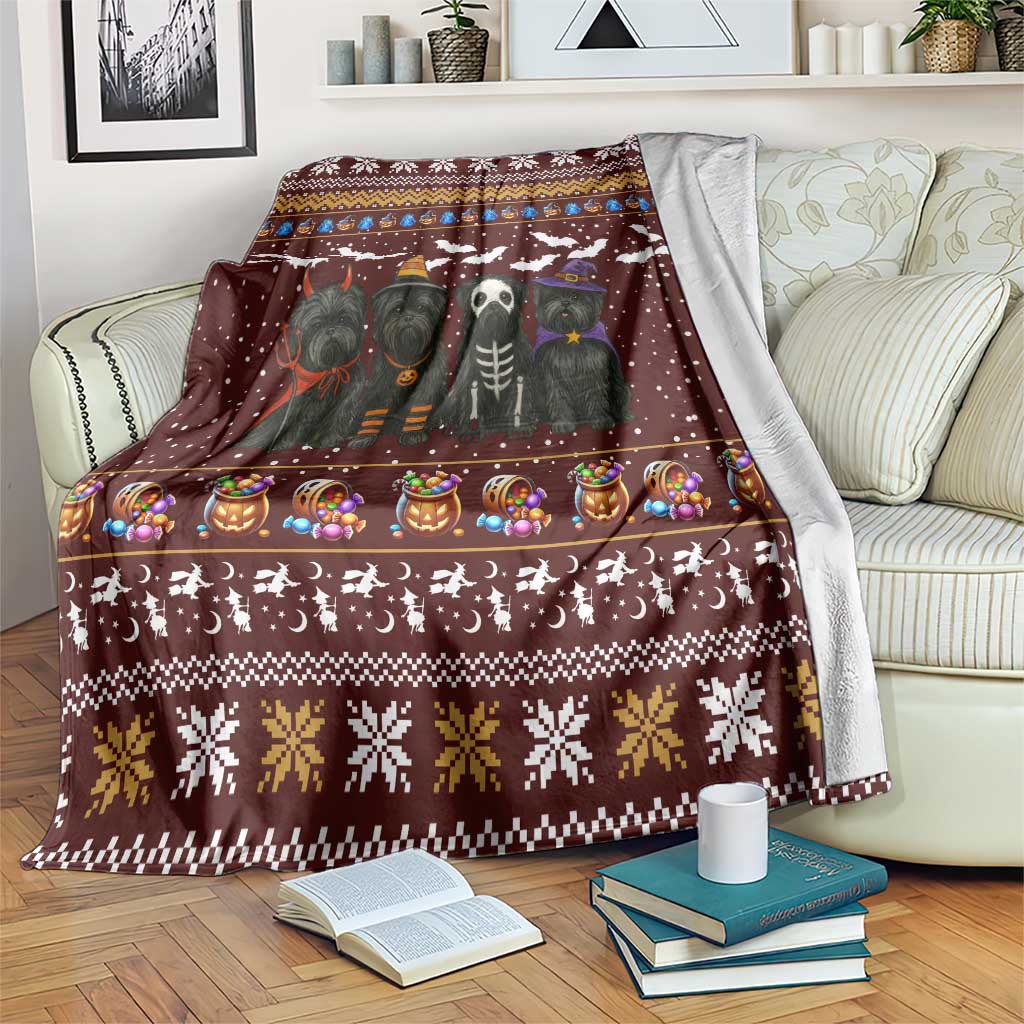 Affenpinscher Dog Halloween Christmas Blanket Xmas Holiday Patterns - Wonder Print Shop