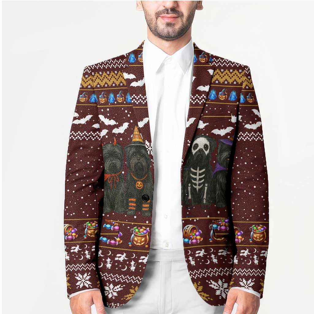 Affenpinscher Dog Halloween Christmas Blazer Xmas Holiday Patterns - Wonder Print Shop
