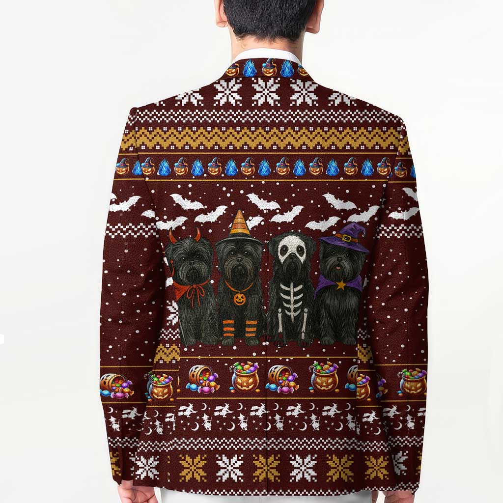 Affenpinscher Dog Halloween Christmas Blazer Xmas Holiday Patterns - Wonder Print Shop