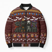 Affenpinscher Dog Halloween Christmas Bomber Puffer Jacket Xmas Holiday Patterns - Wonder Print Shop