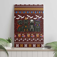 Affenpinscher Dog Halloween Christmas Canvas Wall Art Xmas Holiday Patterns - Wonder Print Shop