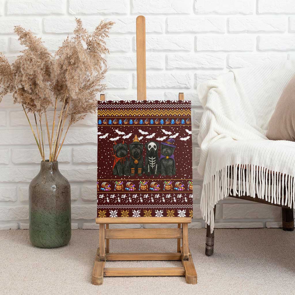 Affenpinscher Dog Halloween Christmas Canvas Wall Art Xmas Holiday Patterns - Wonder Print Shop