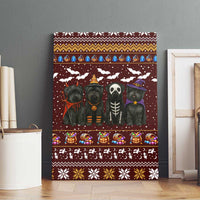 Affenpinscher Dog Halloween Christmas Canvas Wall Art Xmas Holiday Patterns - Wonder Print Shop