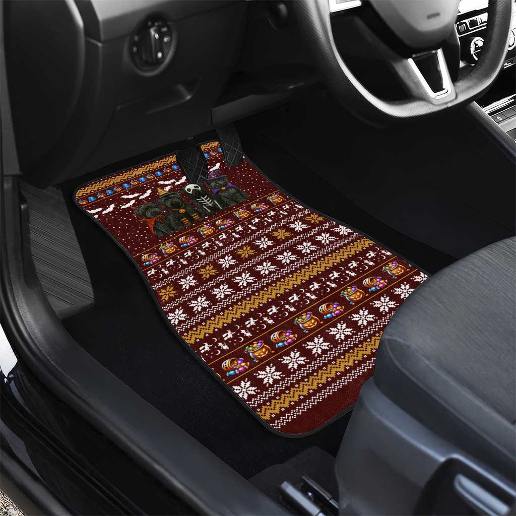 Affenpinscher Dog Halloween Christmas Car Mats Xmas Holiday Patterns - Wonder Print Shop
