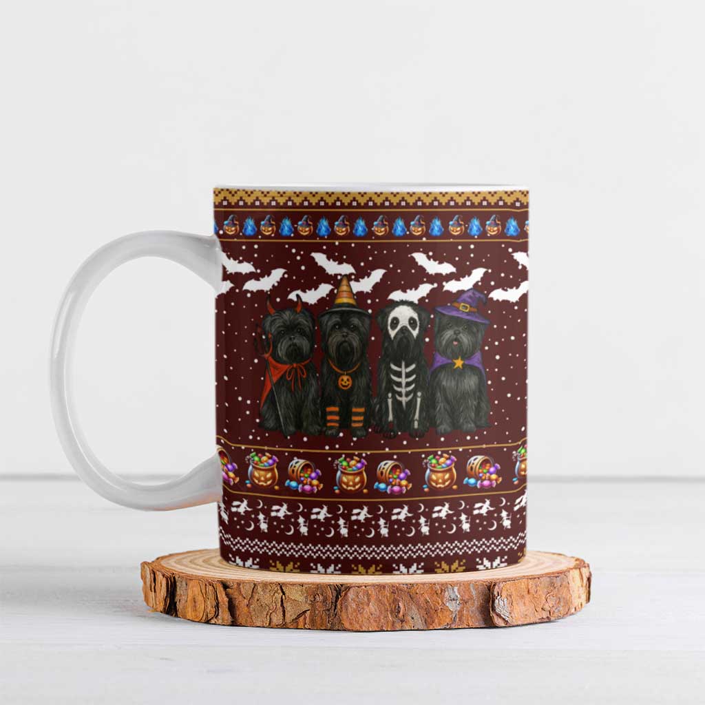 Affenpinscher Dog Halloween Christmas Ceramic Mug Xmas Holiday Patterns - Wonder Print Shop