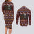 Affenpinscher Dog Halloween Christmas Couples Matching Long Sleeve Bodycon Dress and Long Sleeve Button Shirt Xmas Holiday Patterns - Wonder Print Shop