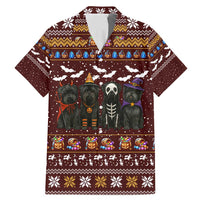 Affenpinscher Dog Halloween Christmas Family Matching Mermaid Dress and Hawaiian Shirt Xmas Holiday Patterns - Wonder Print Shop