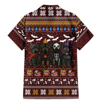 Affenpinscher Dog Halloween Christmas Family Matching Mermaid Dress and Hawaiian Shirt Xmas Holiday Patterns - Wonder Print Shop