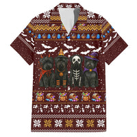 Affenpinscher Dog Halloween Christmas Family Matching Puletasi and Hawaiian Shirt Xmas Holiday Patterns - Wonder Print Shop