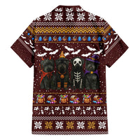 Affenpinscher Dog Halloween Christmas Family Matching Puletasi and Hawaiian Shirt Xmas Holiday Patterns - Wonder Print Shop