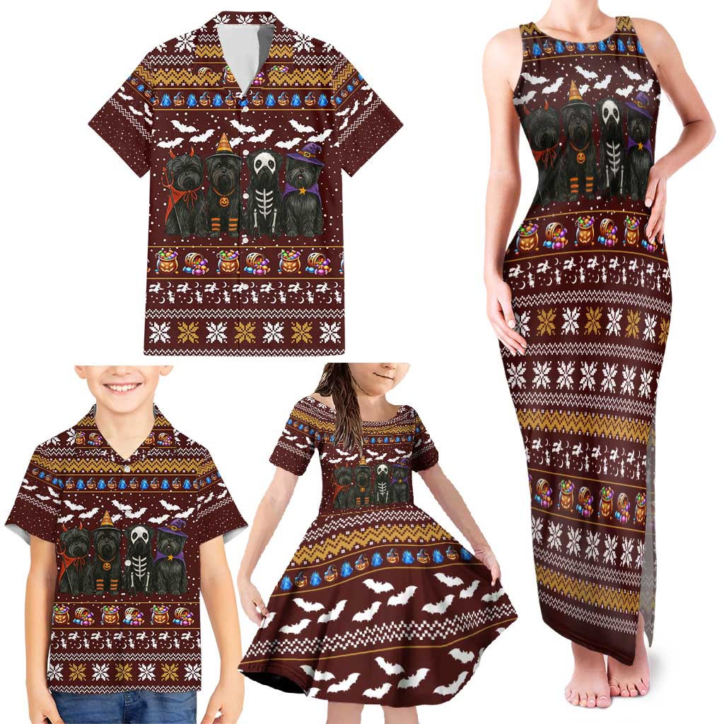Affenpinscher Dog Halloween Christmas Family Matching Tank Maxi Dress and Hawaiian Shirt Xmas Holiday Patterns - Wonder Print Shop