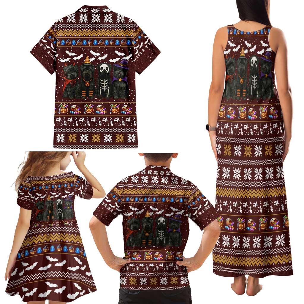 Affenpinscher Dog Halloween Christmas Family Matching Tank Maxi Dress and Hawaiian Shirt Xmas Holiday Patterns - Wonder Print Shop
