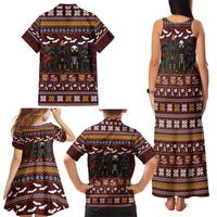 Affenpinscher Dog Halloween Christmas Family Matching Tank Maxi Dress and Hawaiian Shirt Xmas Holiday Patterns - Wonder Print Shop