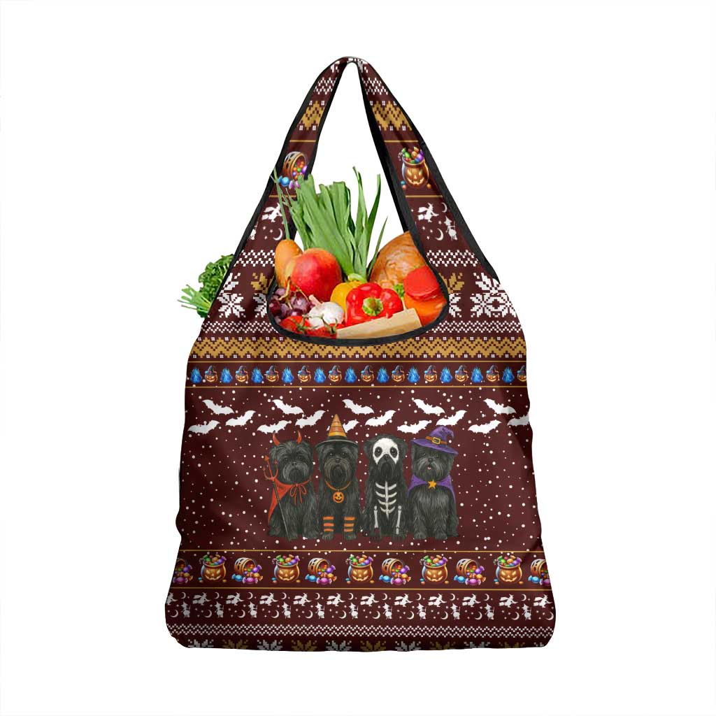 Affenpinscher Dog Halloween Christmas Grocery Bag Xmas Holiday Patterns - Wonder Print Shop