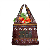 Affenpinscher Dog Halloween Christmas Grocery Bag Xmas Holiday Patterns - Wonder Print Shop