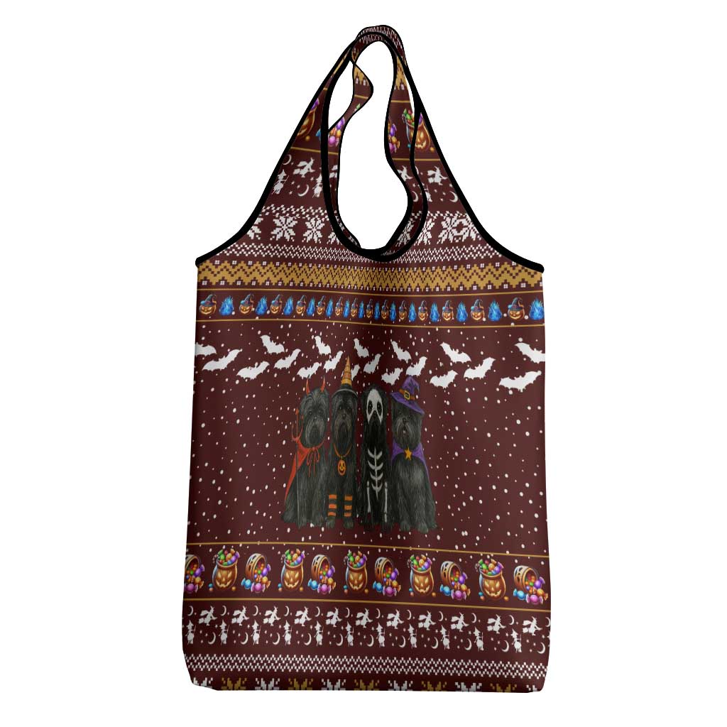 Affenpinscher Dog Halloween Christmas Grocery Bag Xmas Holiday Patterns - Wonder Print Shop