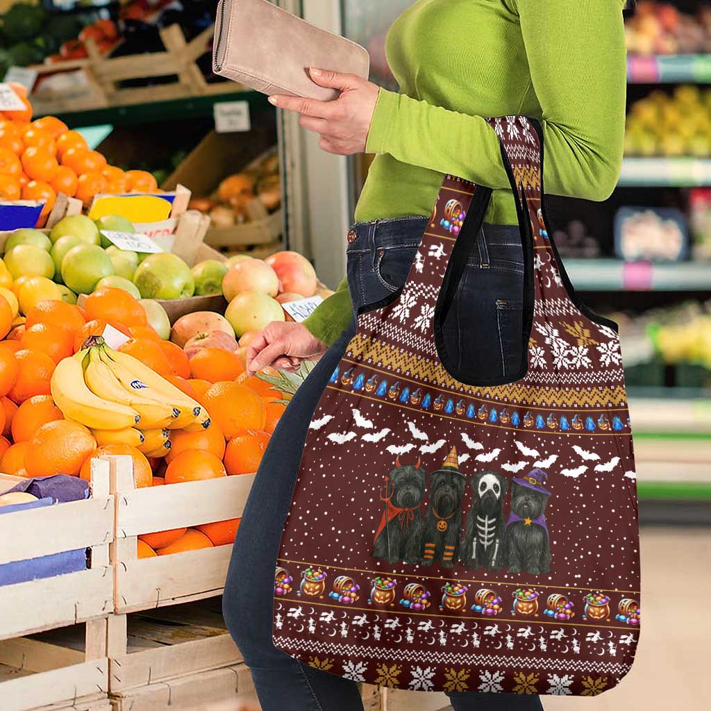 Affenpinscher Dog Halloween Christmas Grocery Bag Xmas Holiday Patterns - Wonder Print Shop