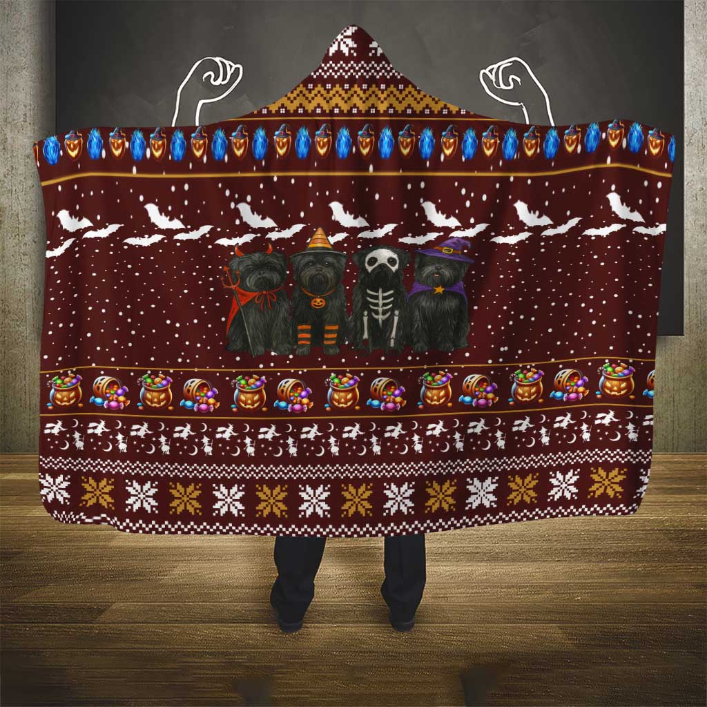 Affenpinscher Dog Halloween Christmas Hooded Blanket Xmas Holiday Patterns - Wonder Print Shop