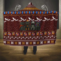 Affenpinscher Dog Halloween Christmas Hooded Blanket Xmas Holiday Patterns - Wonder Print Shop