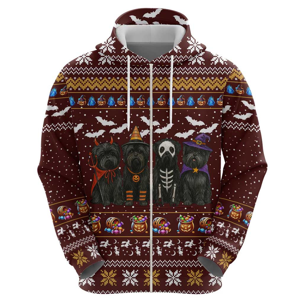Affenpinscher Dog Halloween Christmas Hoodie Xmas Holiday Patterns - Wonder Print Shop