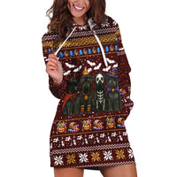 Affenpinscher Dog Halloween Christmas Hoodie Dress Xmas Holiday Patterns - Wonder Print Shop