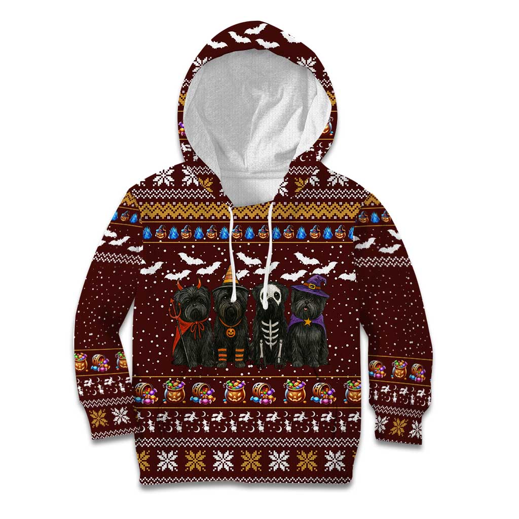 Affenpinscher Dog Halloween Christmas Kid Hoodie Xmas Holiday Patterns - Wonder Print Shop