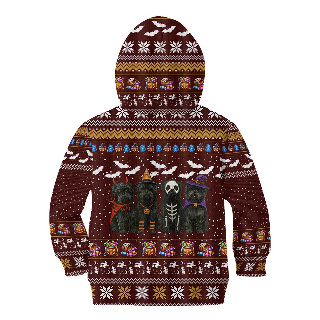 Affenpinscher Dog Halloween Christmas Kid Hoodie Xmas Holiday Patterns - Wonder Print Shop
