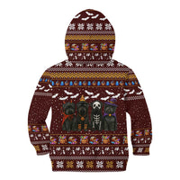 Affenpinscher Dog Halloween Christmas Kid Hoodie Xmas Holiday Patterns - Wonder Print Shop