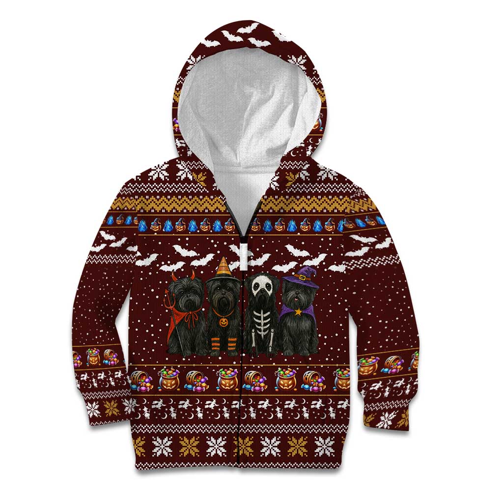 Affenpinscher Dog Halloween Christmas Kid Hoodie Xmas Holiday Patterns - Wonder Print Shop