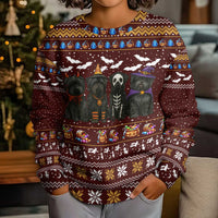 Affenpinscher Dog Halloween Christmas Kid Ugly Christmas Sweater Xmas Holiday Patterns - Wonder Print Shop